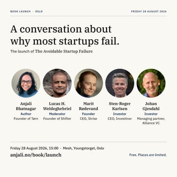 Cover Image for The Avoidable Startup Failure: book launch and Conversation