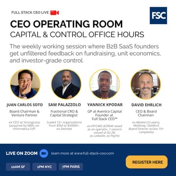 Cover Image for [Weekly] Capital & Control Office Hours | CEO Operating Room (Members Only)