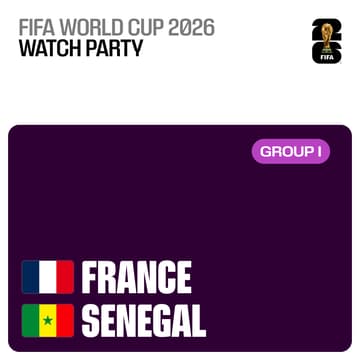Cover Image for WORLD PUP WATCH PARTY - France vs. Senegal