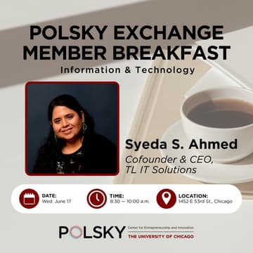 Cover Image for Polsky Exchange Member Breakfast: Information and Technology