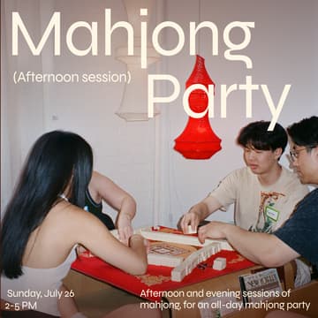 Cover Image for Afternoon session: All-Day Mahjong Party