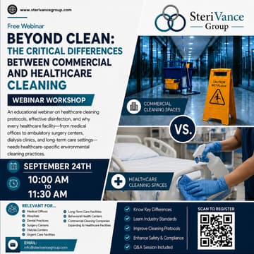 Cover Image for Beyond Clean: Understanding the Critical Differences Between Commercial and Healthcare Cleaning