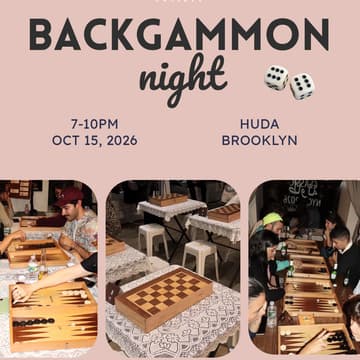 Cover Image for Backgammon Night at Huda (Williamsburg)