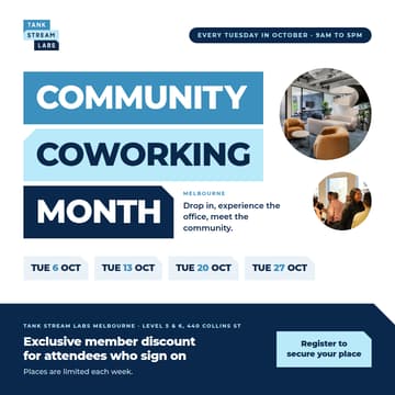 Cover Image for Community CoWorking Month at TSL Melbourne