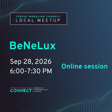 Cover Image for Threat Modeling Connect BeNeLux Virtual Chapter Meeting
