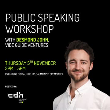 Cover Image for Public Speaking Workshop: with Desmond John