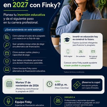 Cover Image for ¿Cómo financiar tu posgrado en 2027 con Finky?