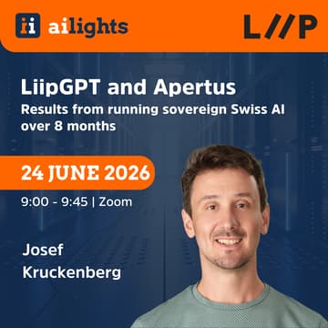 Cover Image for aiLights - LiipGPT and Apertus: Results from running sovereign Swiss AI over 8 months