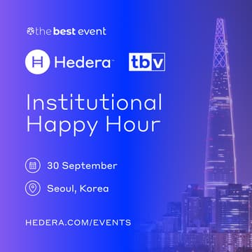 Cover Image for Institutional Happy Hour with Hedera & TBV