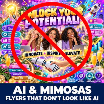 Cover Image for AI & Mimosas: Flyers That Don't Look Like AI