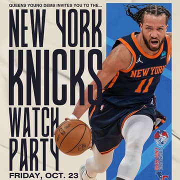 Cover Image for Knicks Watch Party | QCYD Basketball Caucus, Latino Caucus, & Student Caucus