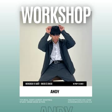 Cover Image for Andy - Workshop K-Pop - 13 ans +