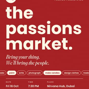 Cover Image for Passions Project 2.0 : The Market👩🏻‍🎨