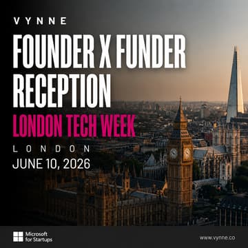 Cover Image for Founder × Funder Reception at London Tech Week Presented by: Microsoft for Startups