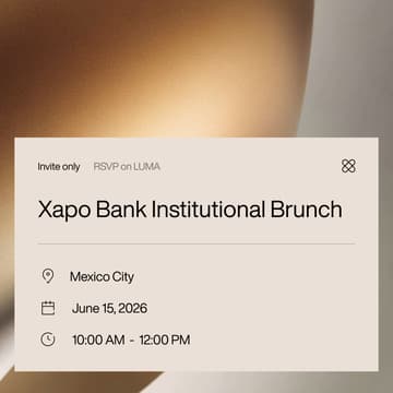 Cover Image for Xapo Bank Institutional Brunch