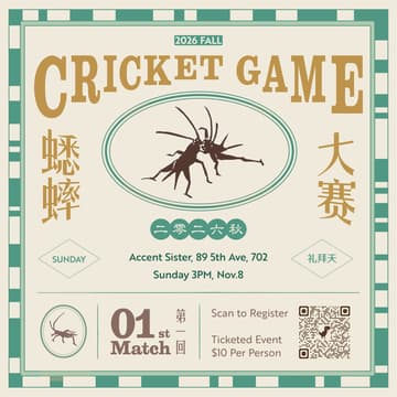 Cover Image for Cricket Game: Songs of A Cricket Event