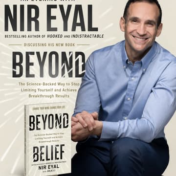 Cover Image for SKC Adults-Only Reception: Featuring Nir Eyal and his new book Beyond Belief