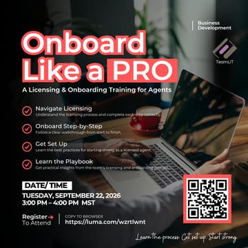 Cover Image for Agent Open House: Onboard Like a Pro.