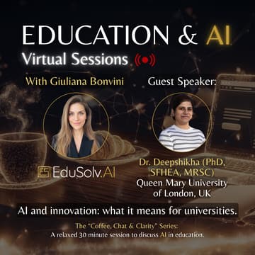 Cover Image for Education & AI Virtual Session (4): AI and innovation. What does it mean for universities?