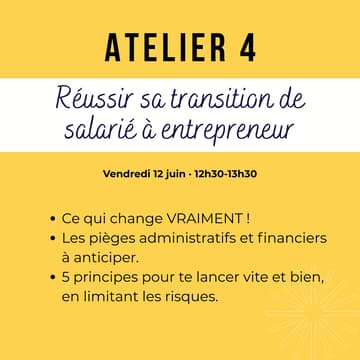 Cover Image for Atelier 4 - Printemps des entrepreneurs by Butterfly Solutions