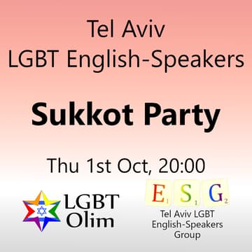Cover Image for Tel Aviv LGBT English-Speakers Sukkot Party - Thu 1st Oct