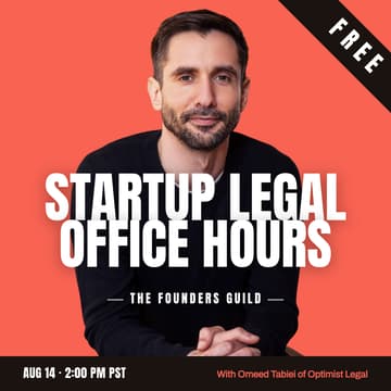 Cover Image for Free Startup Legal Office Hours — Founders Guild x Optimist Legal