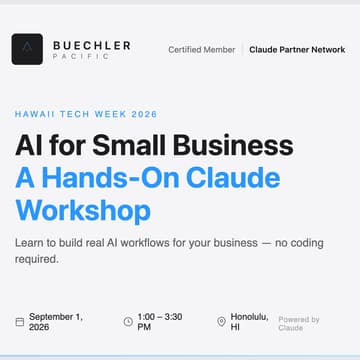Cover Image for AI for Small Business: A Hands-On Claude Workshop