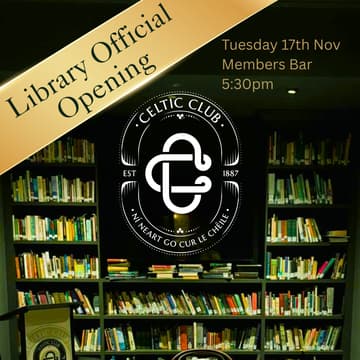 Cover Image for Celtic Club Library Official Opening