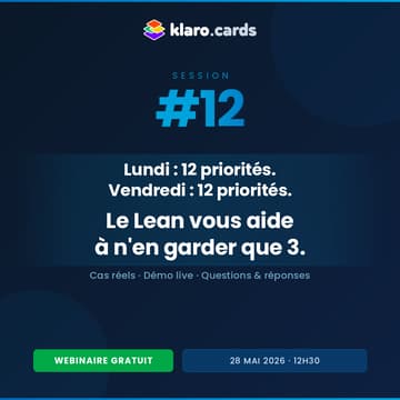 Cover Image for Optimisez vos processus avec la méthode Lean et l'IA (Klaro Cards Session #12)
