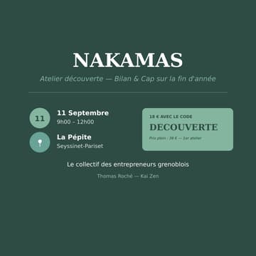Cover Image for Nakamas — Atelier découverte : Bilan & Cap sur la fin d'année