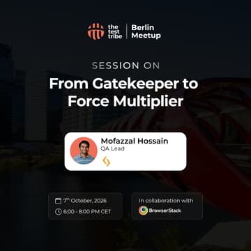 Cover Image for Scaling QA with Agentic AI: From Gatekeeper to Force Multiplier| 13th Berlin Meetup