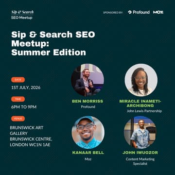 Cover Image for Sip & Search London SEO Meetup: Summer Edition