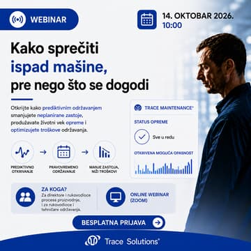 Cover Image for Kako sprečiti zastoj mašine pre nego što se dogodi | sreda, 14. oktobar | 10:00