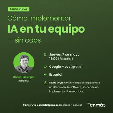 Cover Image for Cómo implementar IA en tu equipo — sin caos