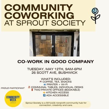 Cover Image for Community Coworking at Sprout Society