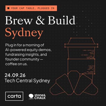 Cover Image for Brew & Build Sydney: Your Cap Table, Plugged In