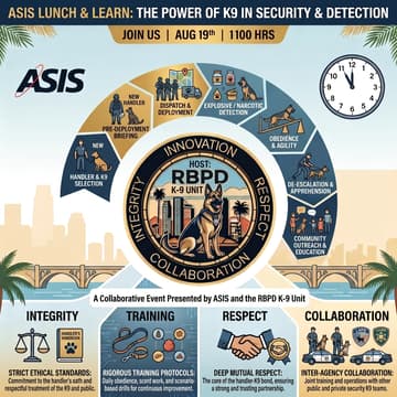 Cover Image for ASIS GLA Chapter: Redondo Beach PD K-9 Demonstration & Networking Lunch