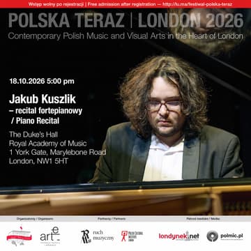 Cover Image for Jakub Kuszlik - recital fortepianowy | Piano Recital