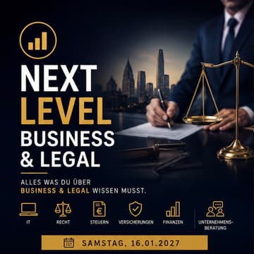 Cover Image for Next Level BUSINESS & LEGAL - Alles was du über Unternehmertum und Geschäftsgebaren wissen musst!