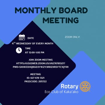 Cover Image for ECO Rotary of Kaka'ako Board Meeting