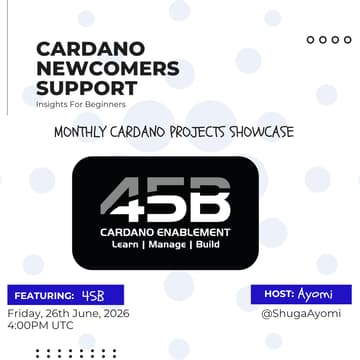 Cover Image for Cardano Project Showcase || June Edition || With 45B