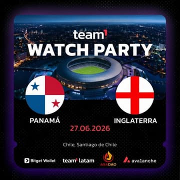 Cover Image for Team1 Watch Party 🔺 Panamá vs Inglaterra