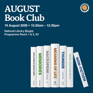 Cover Image for The Saturday Book Club Aug 2026 Session (Bugis)