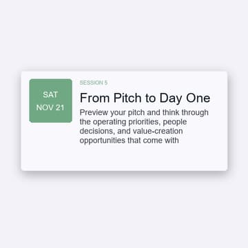 Cover Image for ETA HUB: Session 5 - From Pitch to Day One