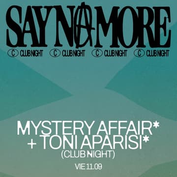 Cover Image for Club Night X Say No More