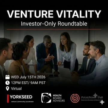 Cover Image for Venture Vitality Health Tech Investor Virtual Roundtable