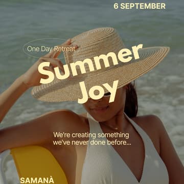 Cover Image for SUMMER JOY ☀️ Day Summer Retreat