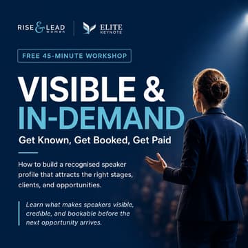 Cover Image for Visible & In-Demand: How to build a recognised speaker profile that attracts the right stages, clients, and opportunities