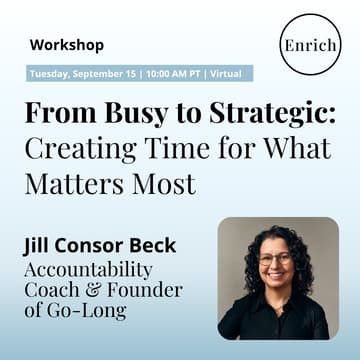Cover Image for From Busy to Strategic: Creating Time for What Matters Most
