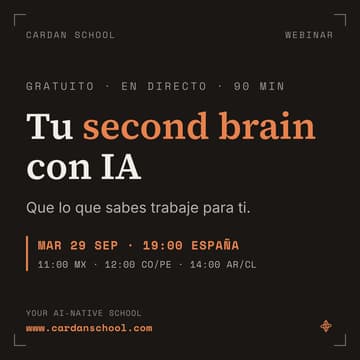 Cover Image for Tu second brain con IA: haz que lo que sabes trabaje para ti